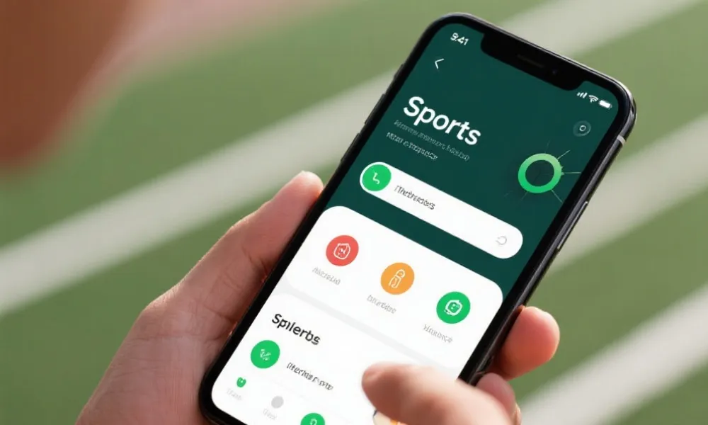 Android 体育资讯应用界面示意图